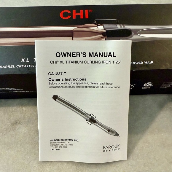 CHI XL Titanium 1.25” Curling Iron with Box - Picture 3 of 6